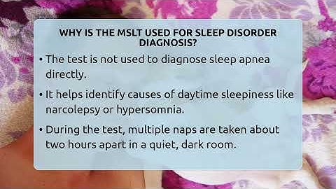 Why Is The MSLT Used For Sleep Disorder Diagnosis? - Sleep Apnea Support Network