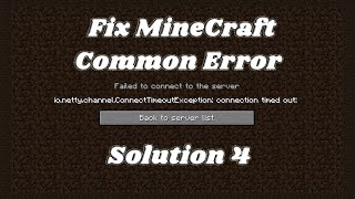 ✔️MineCraft Server Error | Can't Connect to Server/ Connection TimeOut/ Connection Refused Solution4