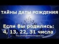 Нумерология по дате рождения. Судьба и карма воплощений для чисел 4,13, 22, 31