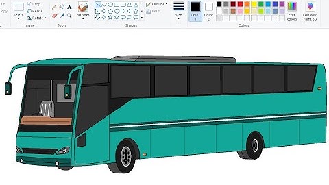 How to draw 3D Bus Step by step on computer | Bus drawing Tutorial | How to draw Bus easily.