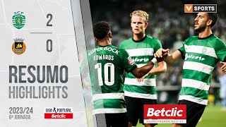 Resumo: Sporting 2-0 Rio Ave (Liga 23/24 #6)