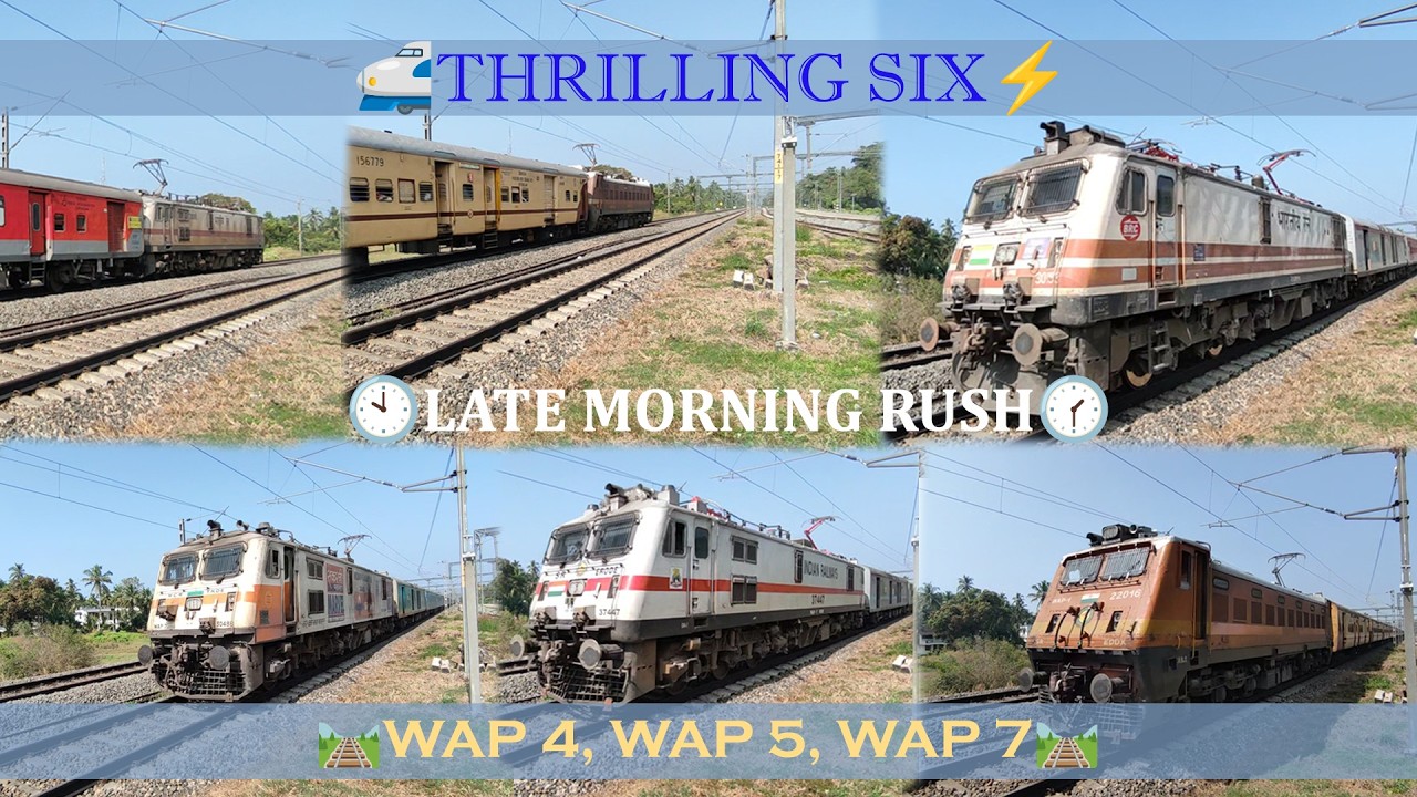 Late Morning Rush : 6 in 1 train back-to-back spotted at station