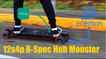 How to Build an Electric Skateboard - 12s4p Enertion R-Spec Hubs & Unity ESC *39MPH 25 Mile Range*