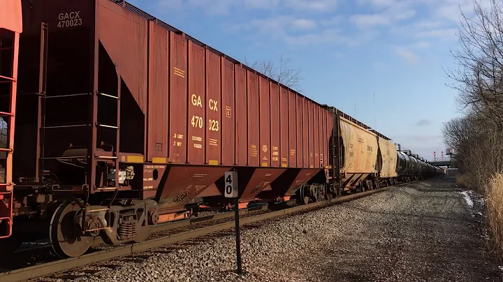 Eastbound CN with a NS leader At Vanloon jct. Gary...