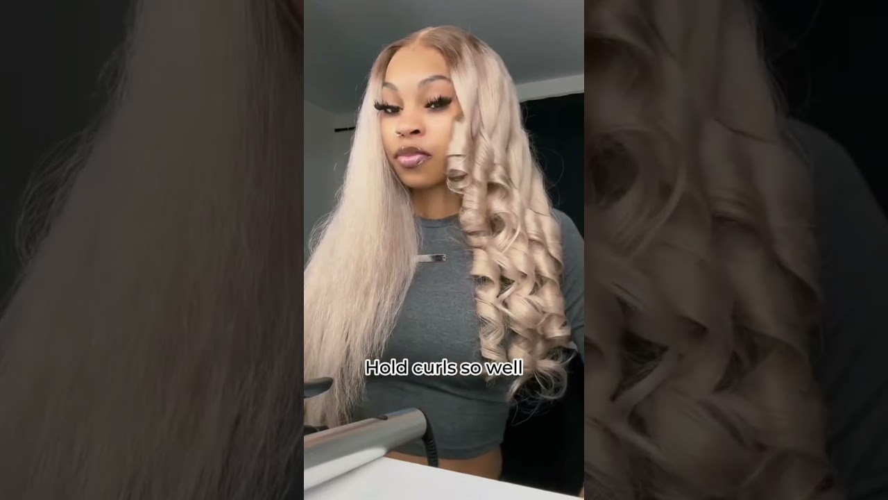 Ash blonde with dark roots 