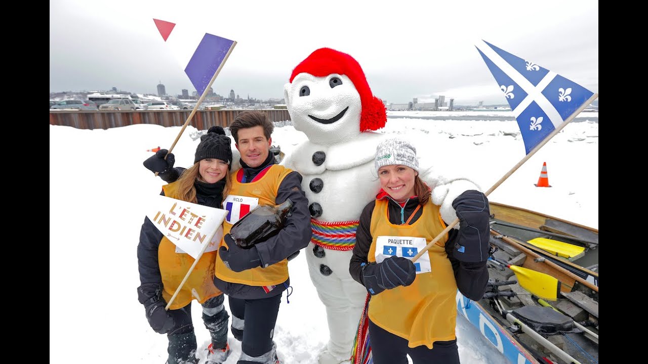 L'été Indien | Course de canots à glace avec Julie Snyder, Vincent Niclo et Mylène Paquette