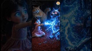 magician doll and Orange cat story..#cartoon #animation #ai 🤩