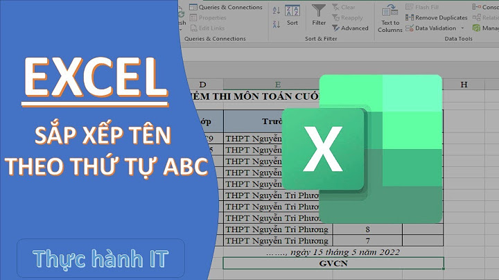 Hướng dẫn cách sắp xếp abc trong excel