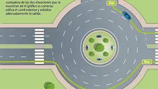 How to drive on a multi-lane roundabout