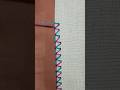 easy and simple border line embroidery #embroidery #embroiderydesigns #diy #art #shorts