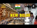 NEW DELHI INDIA TOUR 4K | NewDelhi Airport, Qutub Minar,Indian Temple,Tuktuk Ride,Delhi Market