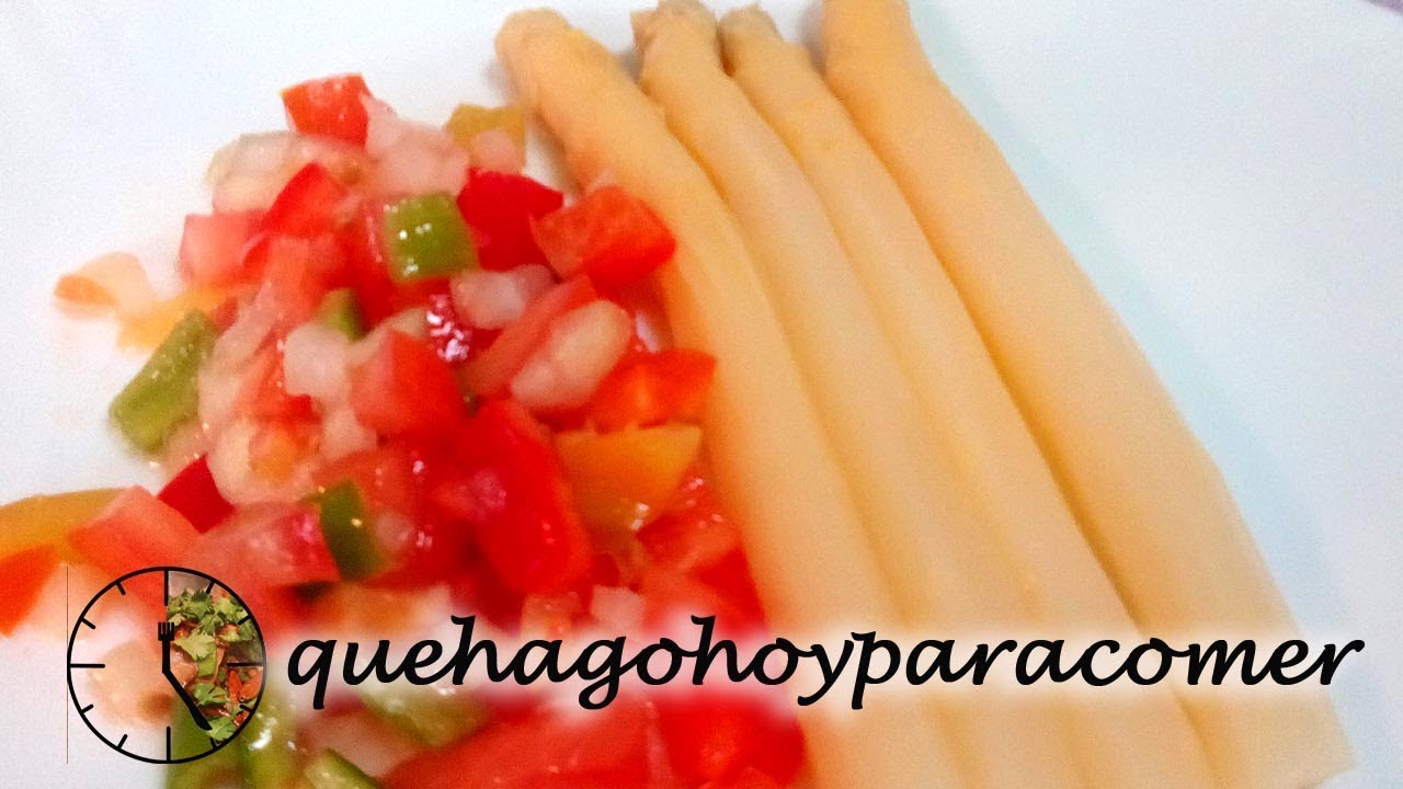 Esparragos con salsa vinagreta