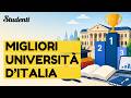 Le migliori università italiane secondo la classifica Anvur