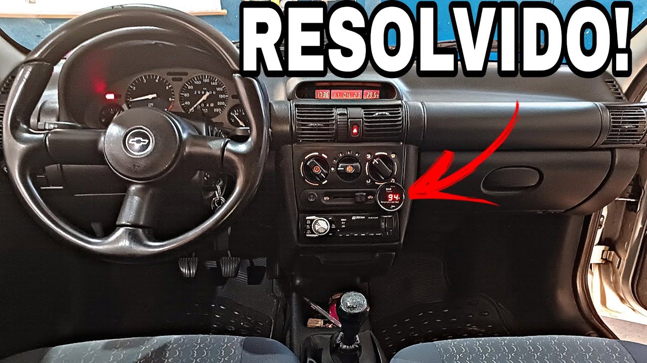 INSTALANDO MEDIDOR DE TEMPERATURA DIGITAL NO CORSA