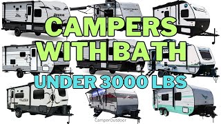 Best Campers Under 3000 Lbs with Bathroom #camper