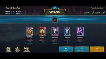 Raid Shadow Legend RSL Rotation 3 Dark Fae Normal Doom Tower level 40 6