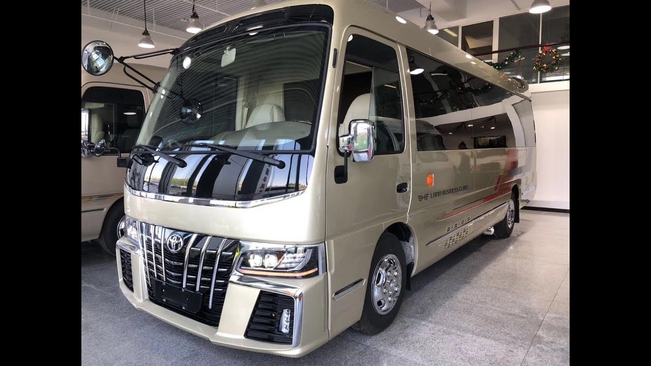 豐田考斯特出“埃爾法”版！車內5個航空頭等艙|toyota coaster alphard，5 seats，very cool - YouTube