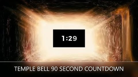 TAKE A 90 SECOND BREAK!! Temple Bell 90 Second Countdown Timer - Meditation and Mindfulness
