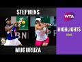 Sloane Stephens vs. Garbiñe Muguruza | 2020 Rome First Round | WTA Highlights