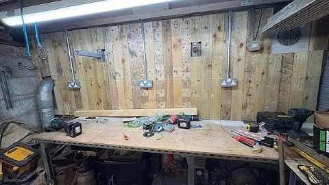 Home Garage Workshop Build Part 1! Pallet Wood Cladding using recycled materials