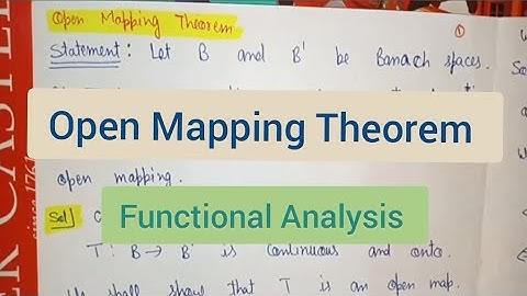 Open mapping theorem | Functional Analysis |