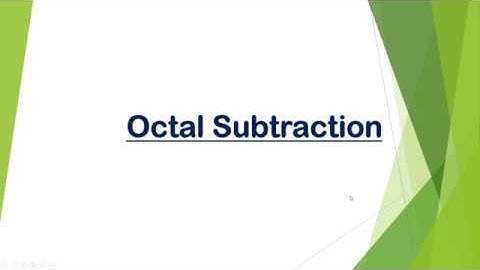Octal Subtraction