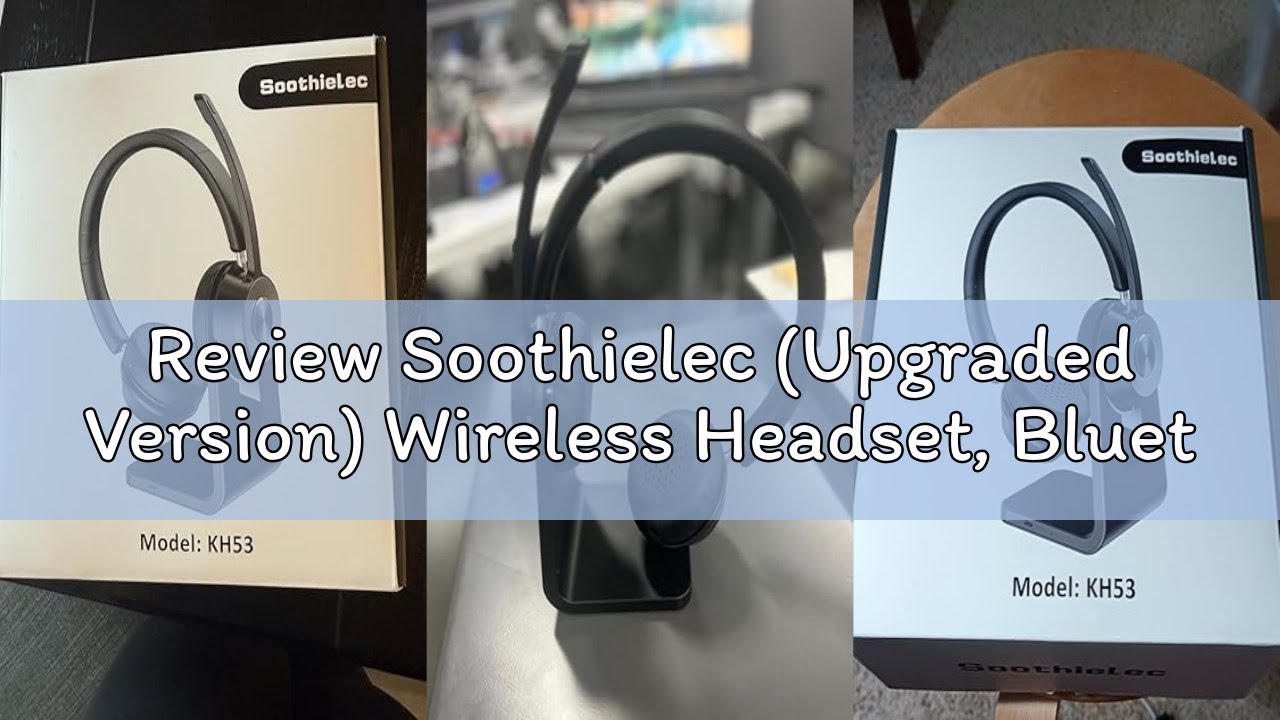 Review Soothielec (Upgraded Version) Wireless Headset, Bluetooth Headset with Noise Cancelling Micro