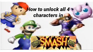 How To Unlock Every Character In Super Smash Bros N64