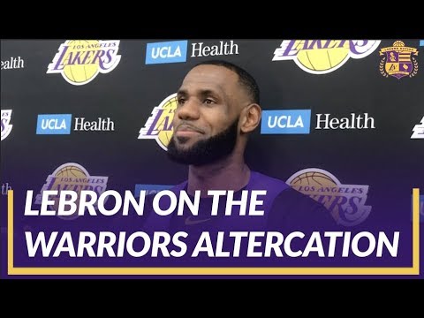Lakers Interview: LeBron was Asked About The  Altercation In Golden State Between Draymond and KD