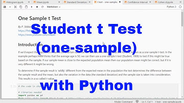 Python - one-sample t-test