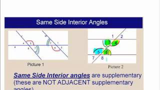 Parallel Lines Part 3: Same Side Interior Angles
