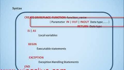 Function in oracle10g - wingslive