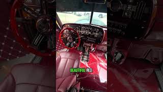 Peterbilt 379 custom Red and White Interior