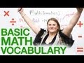 Vocabulaire math de base en anglais