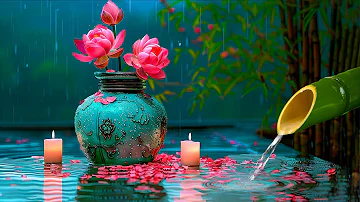 Relaxing Piano Music Bamboo Water Fountain, Sleep Music,Relaxing Music,Meditation Music, Water Sound