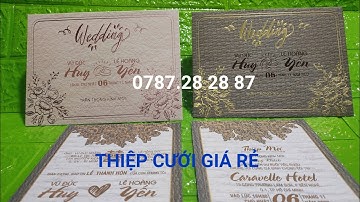 #1001 Mẫu thiệp cưới giá rẻ -Thiệp cưới mẫu mới / Thiệp cưới hiện đại - Phôi thiệp giá rẻ -MS2222