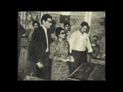 أم كلثوم على عيني بكت عيني بروفه 1958