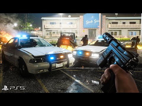 ⁴ᴷ⁶⁰ GTA 6 PS5 Graphics!? Action Gameplay - Heist u0026 Police Chase! Ray Tracing Graphics / GTA V Mod