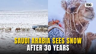 Saudi Arabia Sees First Snowfall In 30 Years, Stuns Desert