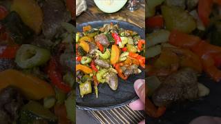 куриные сердечки с овощами #рецепт