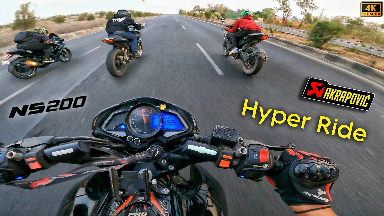 Ns200 Crazy Ride Full Throttle | Group Hyper Ride ⚡ 4k Speed Ride On Highway 🔥 #ns200 #motovlog