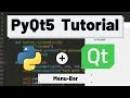 PyQt5 Tutorial - MenuBar (Shortcuts, Status Bar and Triggers)