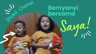 LAGU ANAK ANAK LUCU || Shakila \u0026 Alby bernyanyi bersama