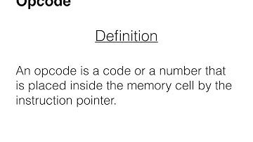 What is an opcode?