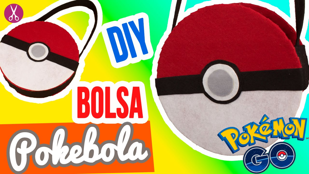 Bolsa de Cartón y Tela de Pokebola! | DIY Bolsa Sin Coser ✄ | Manualidades  Pokemon | Catwalk ❤ - YouTube