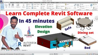 Complete Revit Software in 45 minutes | Building elevations | civil engineering | architectural | screenshot 2