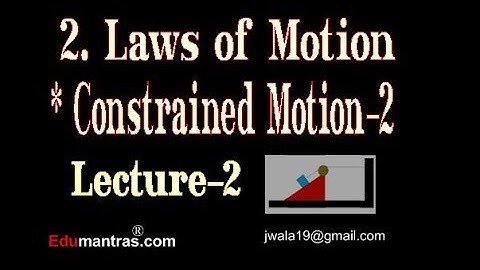 What is Meaning of constrained motion  ( Part-2)  LOM HINDI ( Lecture-2)