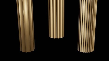 Blender 3.0 Procedural Generation of splines, scallop profile for column, and a spline handle viewer