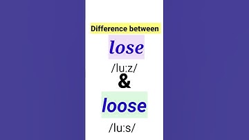 Difference between Lose & Loose#shorts #learnenglishwithshivani