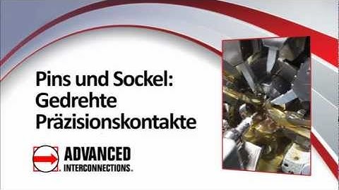 Advanced® Screw-machined Terminals [German - Distributor: RTS connect]